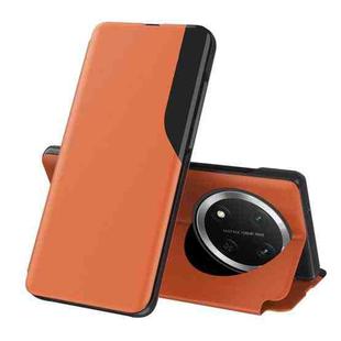For Honor X9c Attraction Flip Holder Leather Phone Case(Orange)