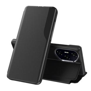 For Honor 300 Pro Attraction Flip Holder Leather Phone Case(Black)