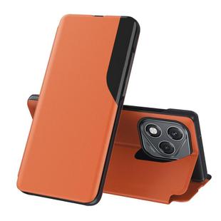 For Honor 400 Lite Attraction Flip Holder Leather Phone Case(Orange)