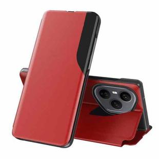 For Honor 400 Pro Global 160.8mm Attraction Flip Holder Leather Phone Case(Red)