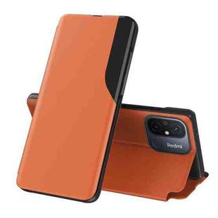 For Xiaomi Redmi 12C Attraction Flip Holder Leather Phone Case(Orange)