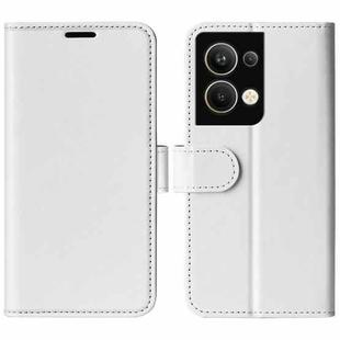 For OPPO Reno9 Pro+ R64 Texture Horizontal Flip Leather Phone Case(White)