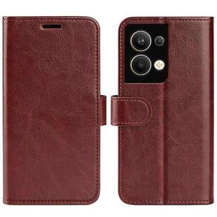 For OPPO Reno9 Pro+ R64 Texture Horizontal Flip Leather Phone Case(Brown)
