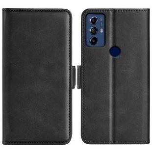 For Motolora Moto G Play 2023 Dual-side Magnetic Buckle Horizontal Flip Leather Phone Case(Black)