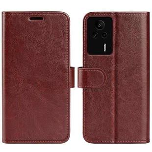 For Xiaomi Redmi K60E R64 Texture Horizontal Flip Leather Phone Case(Brown)