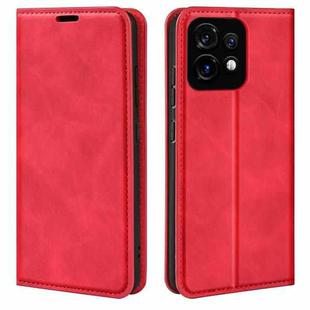 For Motorola Moto X40 Retro-skin  Magnetic Suction Leather Phone Case(Red)