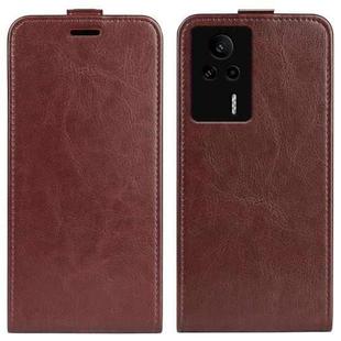 For Xiaomi Redmi K60E R64 Texture Vertical Flip Leather Phone Case(Brown)