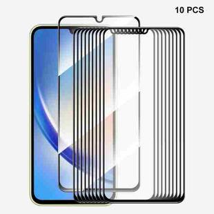 For Samsung Galaxy A34 5G 10pcs ENKAY Hat-Prince Full Glue High Aluminum-silicon Tempered Glass Film