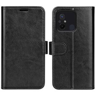 For Xiaomi Redmi 12C R64 Texture Horizontal Flip Leather Phone Case(Black)