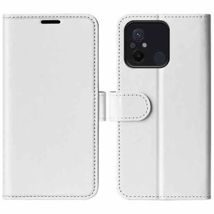 For Xiaomi Redmi 12C R64 Texture Horizontal Flip Leather Phone Case(White)