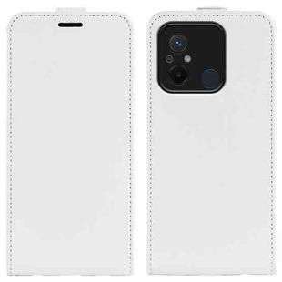 For Xiaomi Redmi 12C R64 Texture Single Vertical Flip Leather Phone Case(White)