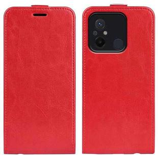 For Xiaomi Redmi 12C R64 Texture Single Vertical Flip Leather Phone Case(Red)