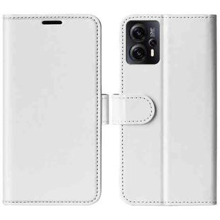 For Motorola Moto G13 R64 Texture Horizontal Flip Leather Phone Case(White)