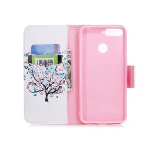 Colored Drawing Pattern Horizontal Flip Leather Case for Huawei Honor 7A & Y6, with Holder & Card Slots & Wallet(Tree)