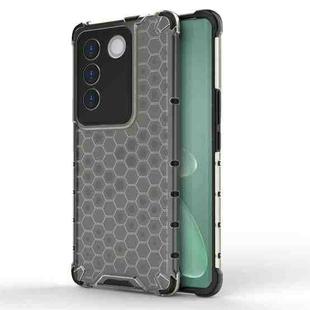 For vivo S16 / S16 Pro Shockproof Honeycomb Phone Case(Black)
