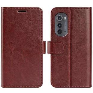 For Motorola Moto Edge 2022 R64 Texture Horizontal Flip Leather Phone Case(Brown)