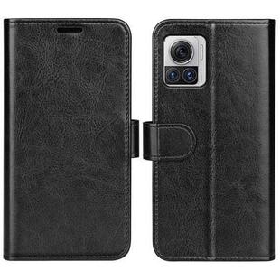 For Motorola Moto X30 Pro R64 Texture Horizontal Flip Leather Phone Case(Black)