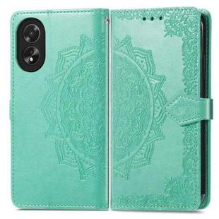 For Honor X5 Plus Mandala Flower Embossed Leather Phone Case(Green)