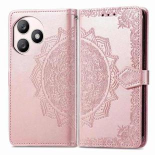 For Honor X50i+ Mandala Flower Embossed Leather Phone Case(Rose Gold)