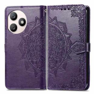 For Honor X50i+ Mandala Flower Embossed Leather Phone Case(Purple)