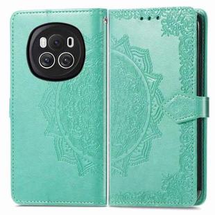 For Honor Magic6 Mandala Flower Embossed Leather Phone Case(Green)