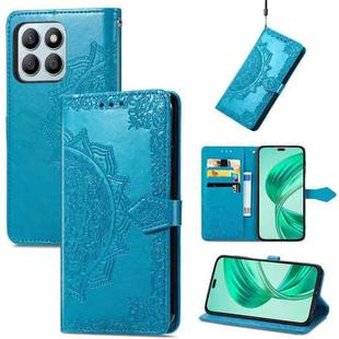 For Honor X8b Mandala Flower Embossed Leather Phone Case(Blue)