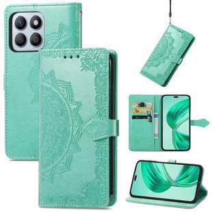 For Honor X8b Mandala Flower Embossed Leather Phone Case(Green)