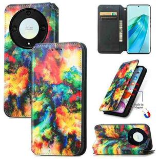 For Honor Magic5 Lite CaseNeo Colorful Magnetic RFID Anti-theft Leather Phone Case(Color)