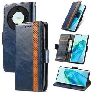 For Honor Magic5 Lite CaseNeo Splicing Dual Magnetic Buckle Leather Phone Case(Blue)