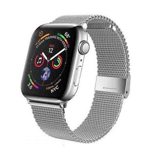 Milan Metal Steel Mesh Integrated Buckle Watch Band For Apple Watch Series 8&7 41mm(Siler)