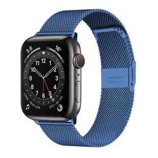 Milan Metal Steel Mesh Integrated Buckle Watch Band For Apple Watch Series 8&7 41mm(Blue)