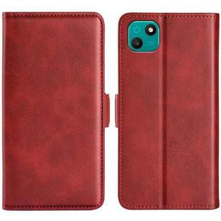 For Wiko T10 Dual-side Magnetic Buckle Horizontal Flip Leather Phone Case(Red)