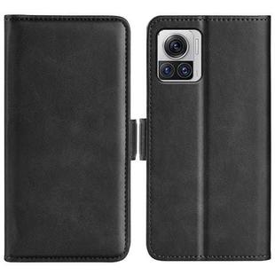 For Motorola Moto X30 Pro Dual-side Magnetic Buckle Horizontal Flip Leather Phone Case(Black)