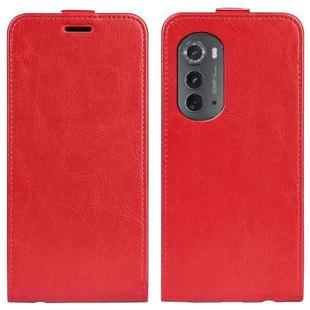 For Motorola Moto Edge 2022 R64 Texture Single Vertical Flip Leather Phone Case(Red)