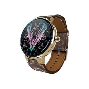 JLV68 1.35 inch Color Screen Smart Watch,Support Heart Rate Monitoring / Blood Pressure Monitoring(Gold)