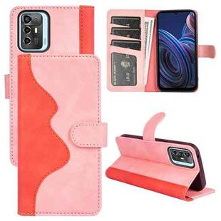 For ZTE Blade A72  Stitching Horizontal Flip Leather Phone Case(Red)