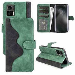 For Motorola Edge 30 Lite Stitching Horizontal Flip Leather Phone Case(Green)