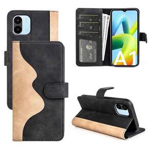 For Xiaomi Redmi A1 Stitching Horizontal Flip Leather Phone Case(Black)