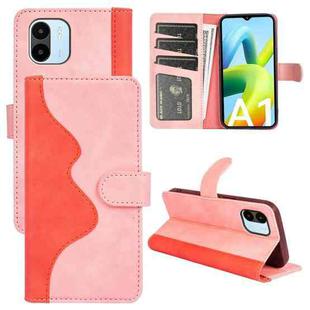 For Xiaomi Redmi A1 Stitching Horizontal Flip Leather Phone Case(Red)