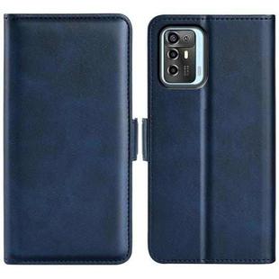 For ZTE Blade A72 5G Dual-side Magnetic Buckle Horizontal Flip Leather Phone Case(Dark Blue)