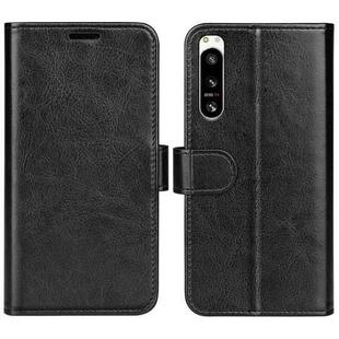 For Sony Xperia 5 IV R64 Texture Horizontal Flip Leather Phone Case(Black)