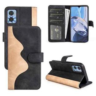 For Motorola Moto E22 / E22i Stitching Horizontal Flip Leather Phone Case(Black)