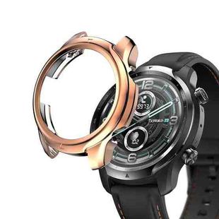 For Ticwatch Pro 3 GPS Electroplated TPU Half Wrapped Watch Protective Case(Rose Gold)