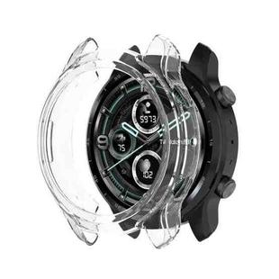 For Ticwatch Pro 3 Ultra TPU Color Transparent Half Wrapped Protective Shell(Transparent)