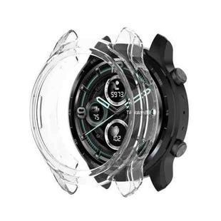 For Ticwatch Pro X TPU Color Transparent Half Wrapped Protective Shell(Transparent)