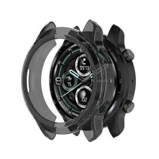 For Ticwatch Pro 3 GPS TPU Color Transparent Half Wrapped Protective Shell(Transparent Black)