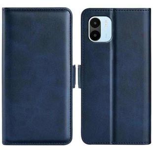 For Xiaomi Redmi A1 4G Dual-side Magnetic Buckle Horizontal Flip Leather Phone Case(Dark Blue)