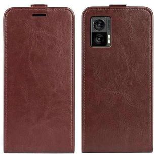 For Motorola Moto E22 / E22i R64 Texture Vertical Flip Leather Phone Case(Brown)