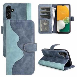 For Samsung Galaxy A14 5G Stitching Horizontal Flip Leather Phone Case(Blue)
