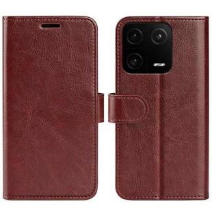 For Xiaomi 13 Pro R64 Texture Horizontal Flip Leather Phone Case(Brown)